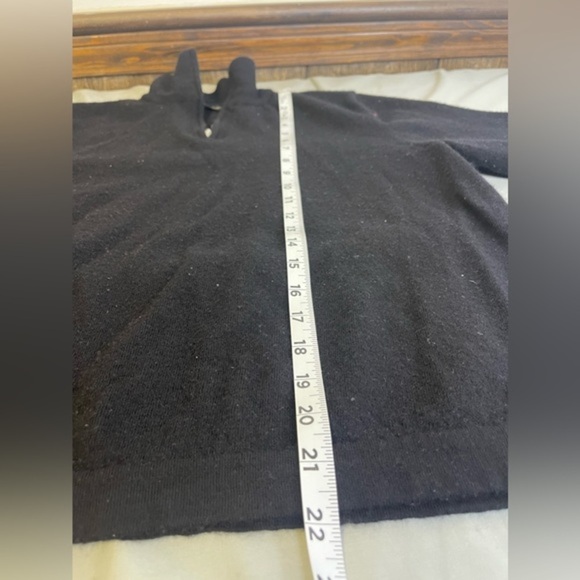 Garret Scott Sweater Mens Large Merino Wool Extra Fine Quarter Zip - Picture 6 of 6